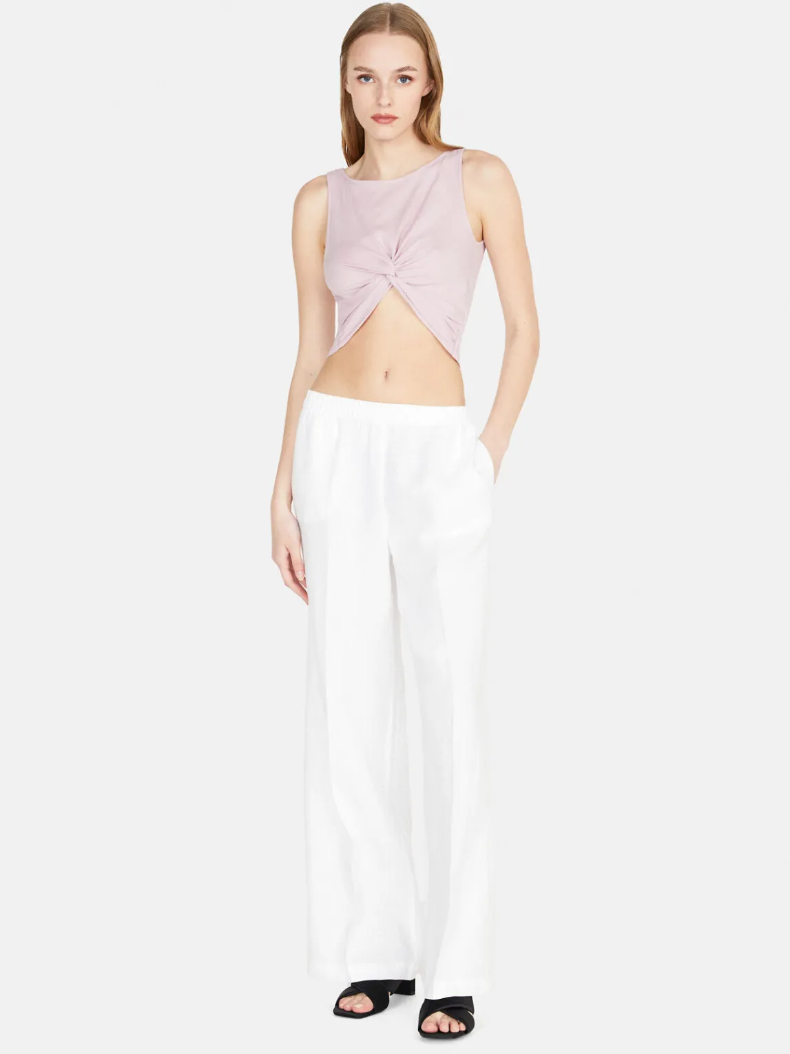 Women Sisley Trousers<100% Linen Palazzo Trousers