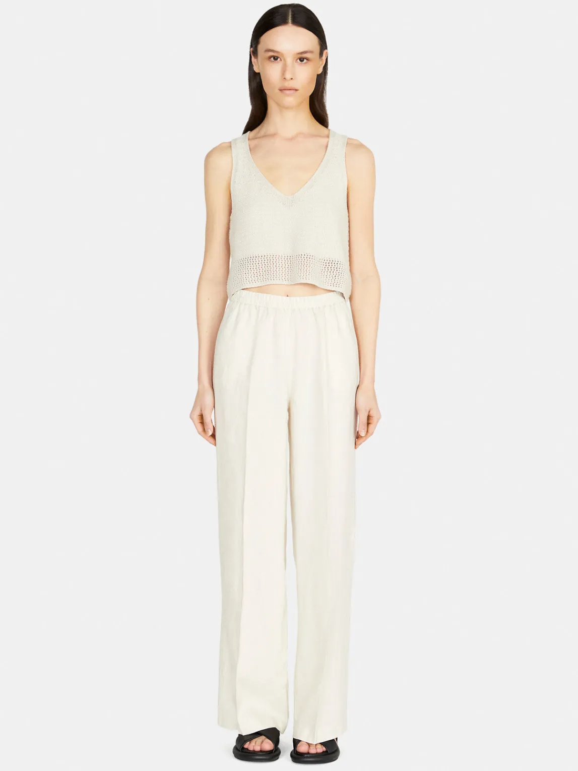 Women Sisley Trousers<100% Linen Palazzo Trousers