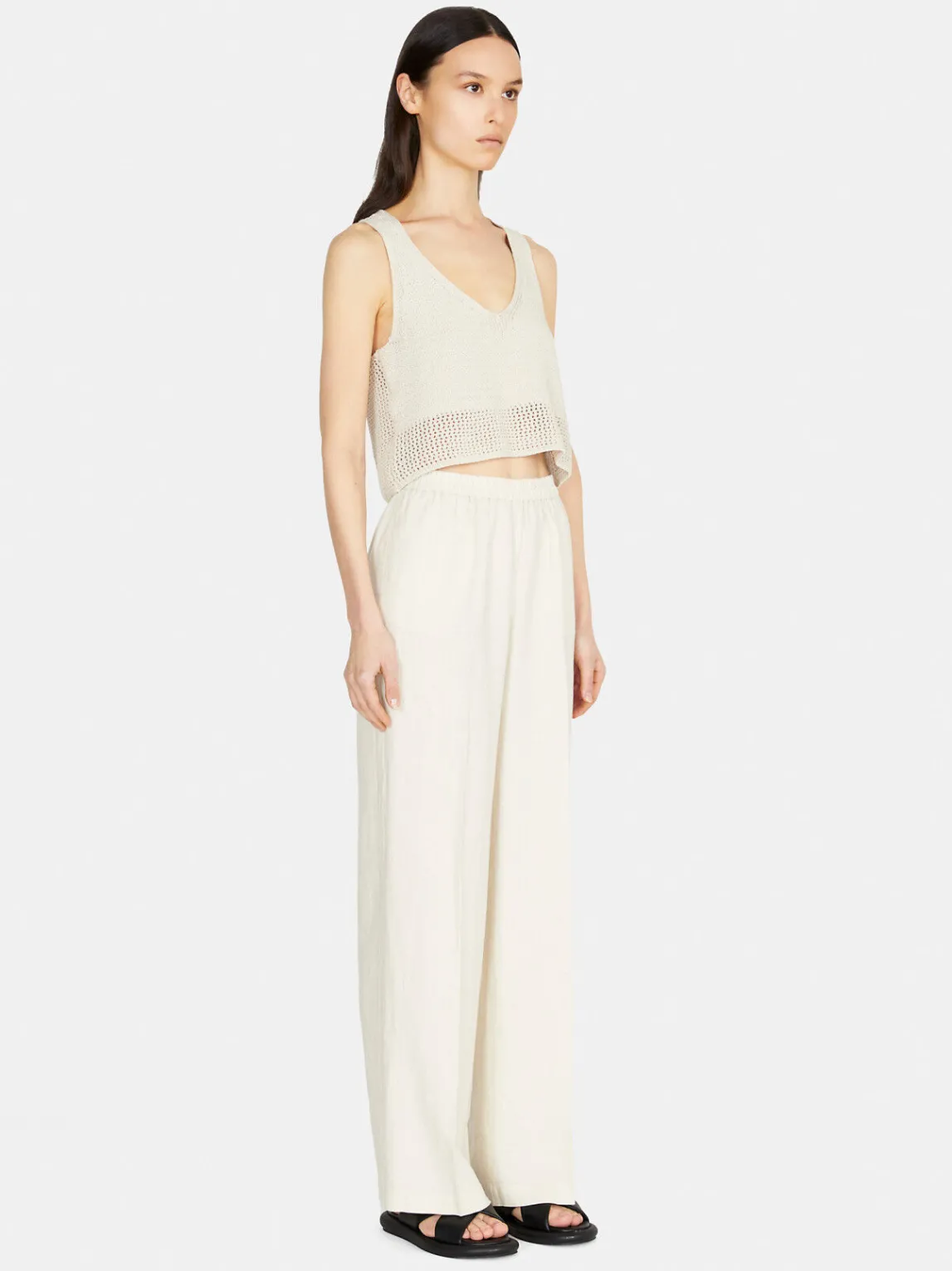 Women Sisley Trousers<100% Linen Palazzo Trousers