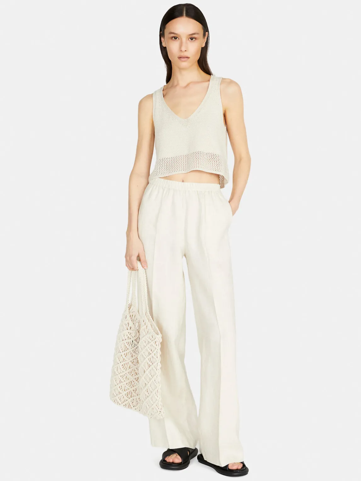 Women Sisley Trousers<100% Linen Palazzo Trousers