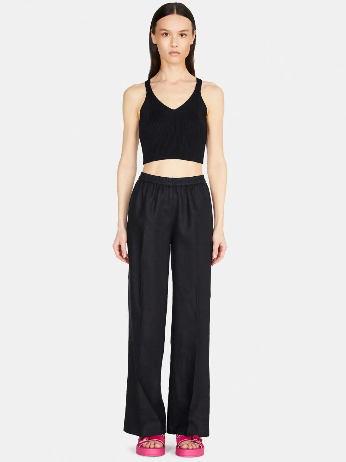 Women Sisley Trousers<100% Linen Palazzo Trousers