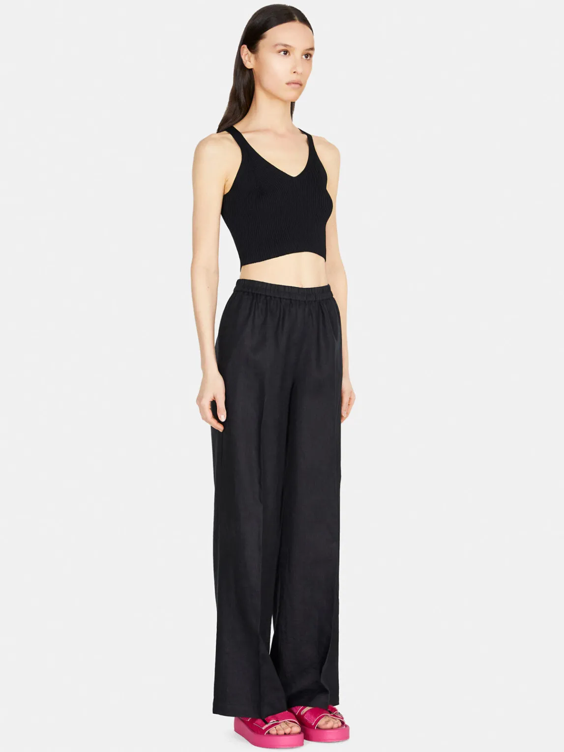 Women Sisley Trousers<100% Linen Palazzo Trousers