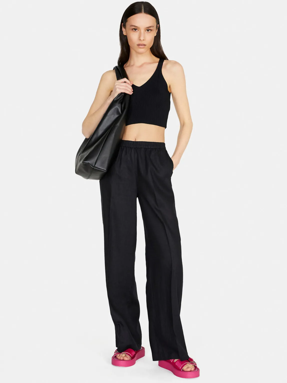 Women Sisley Trousers<100% Linen Palazzo Trousers