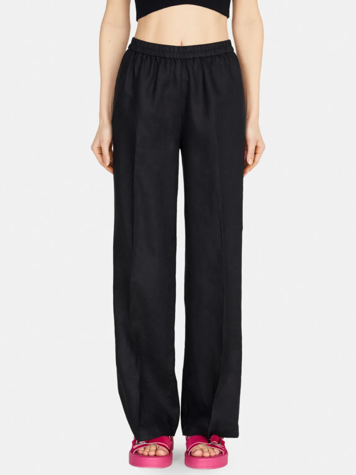 Women Sisley Trousers<100% Linen Palazzo Trousers