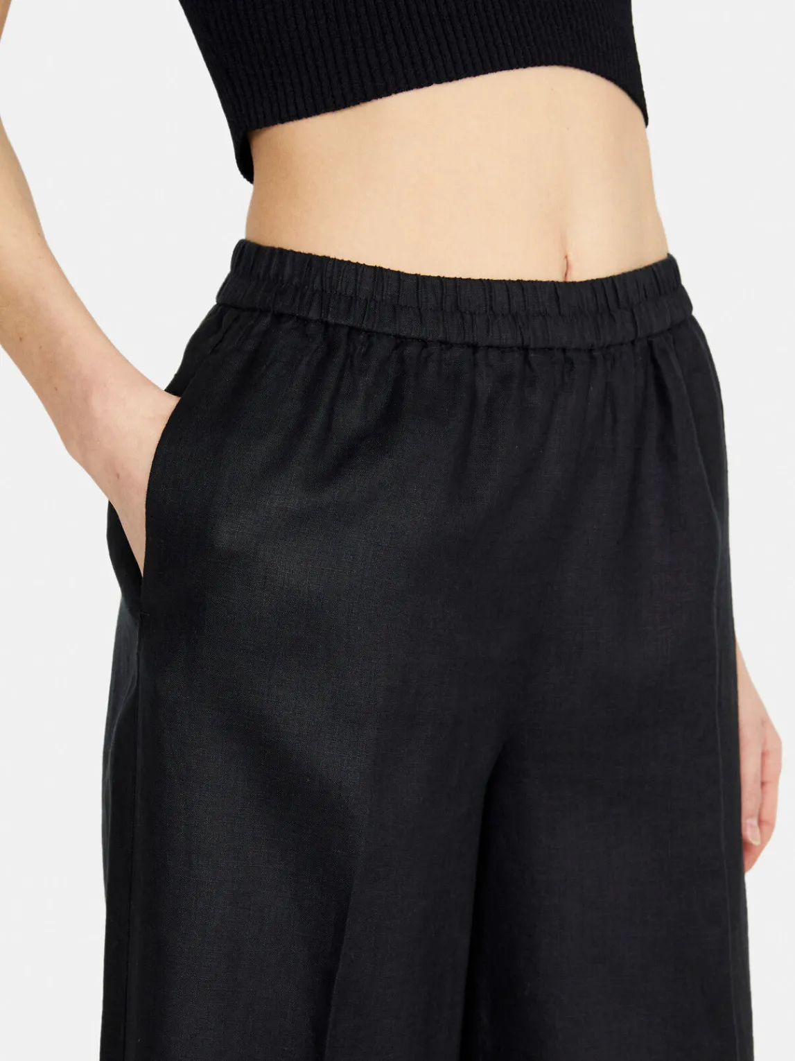 Women Sisley Trousers<100% Linen Palazzo Trousers