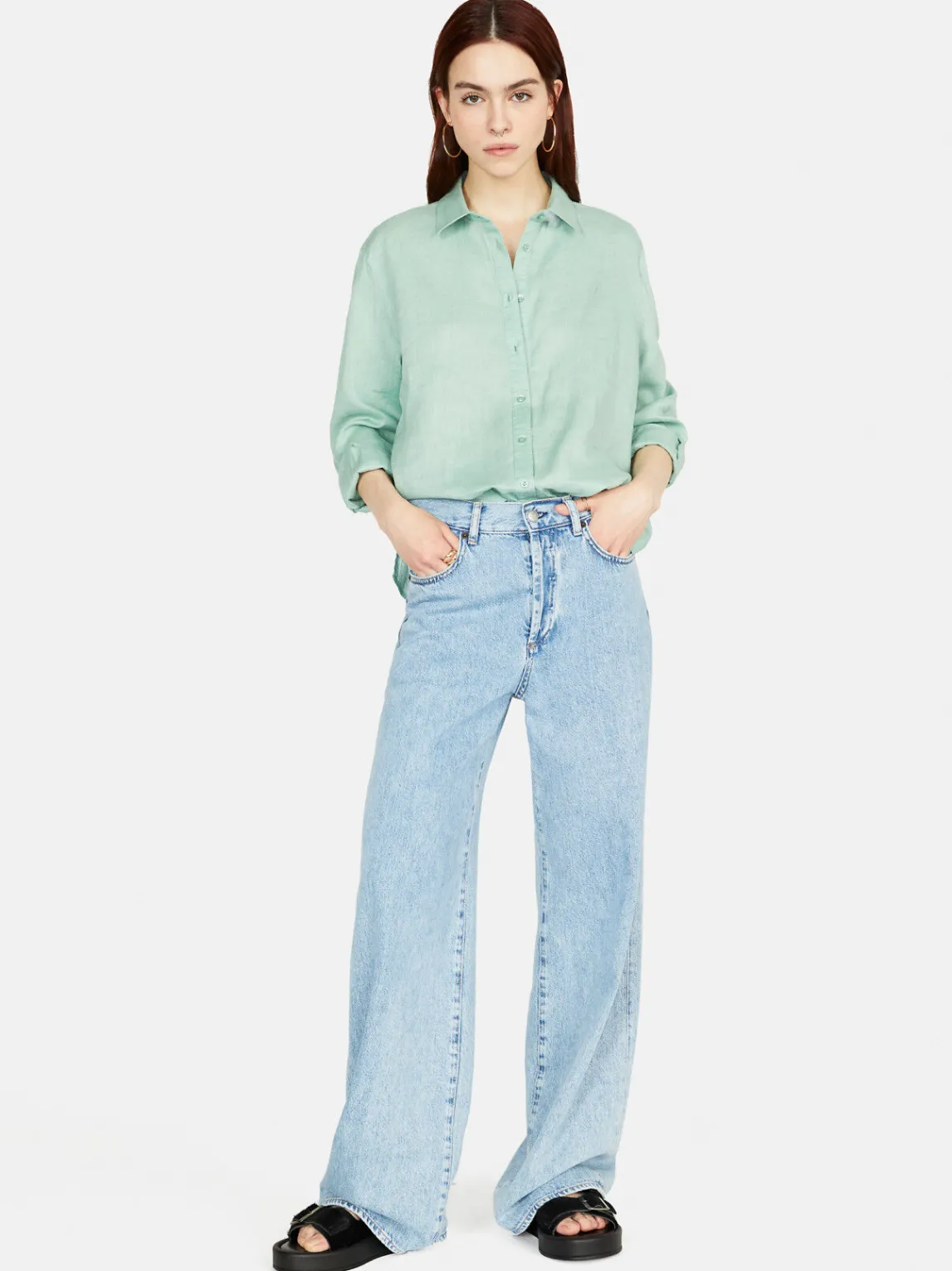 Women Sisley Shirts & Blouses<100% Linen Shirt