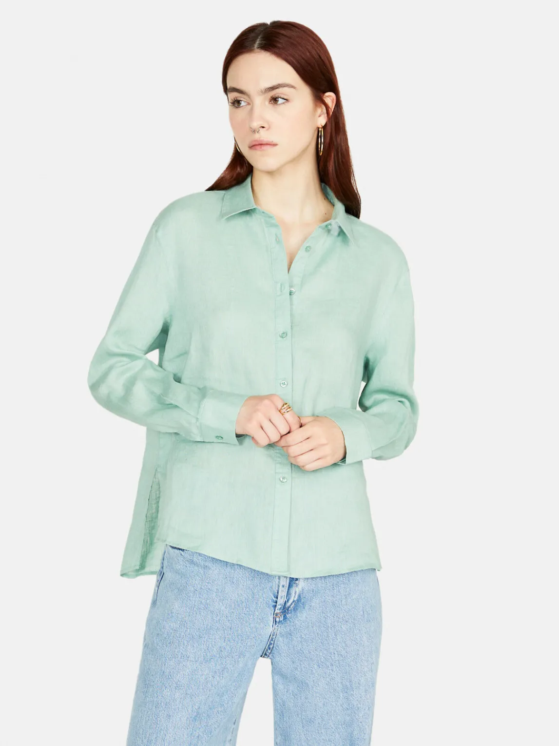 Women Sisley Shirts & Blouses<100% Linen Shirt