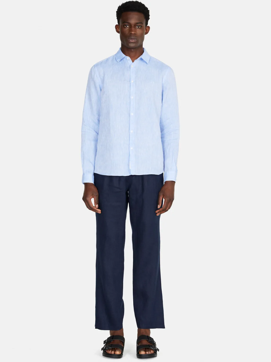 Men Sisley Shirts<100% Linen Shirt
