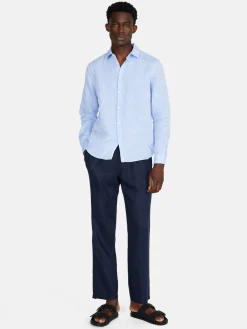 Men Sisley Shirts<100% Linen Shirt