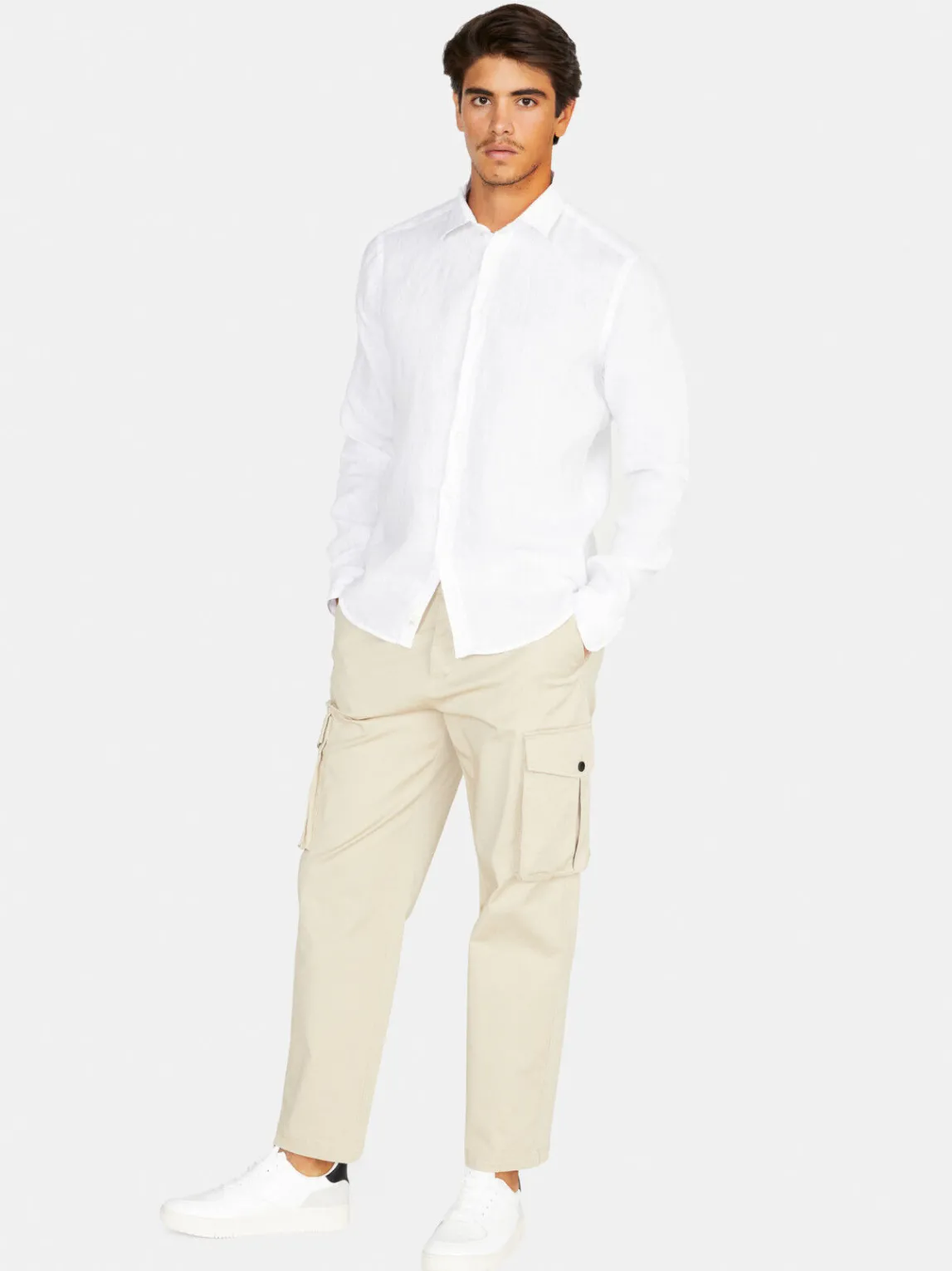 Men Sisley Shirts<100% Linen Shirt