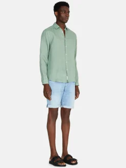 Men Sisley Shirts<100% Linen Shirt