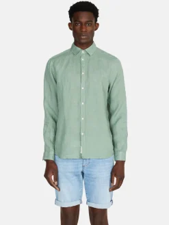Men Sisley Shirts<100% Linen Shirt