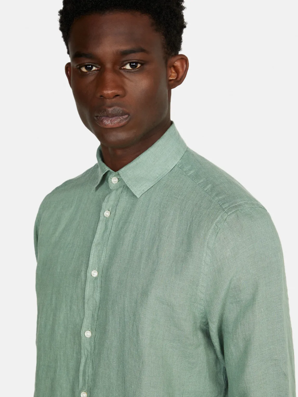 Men Sisley Shirts<100% Linen Shirt