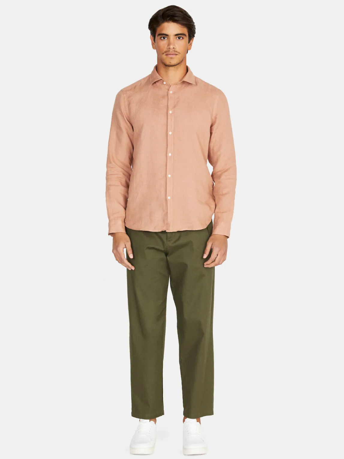 Men Sisley Shirts<100% Linen Shirt