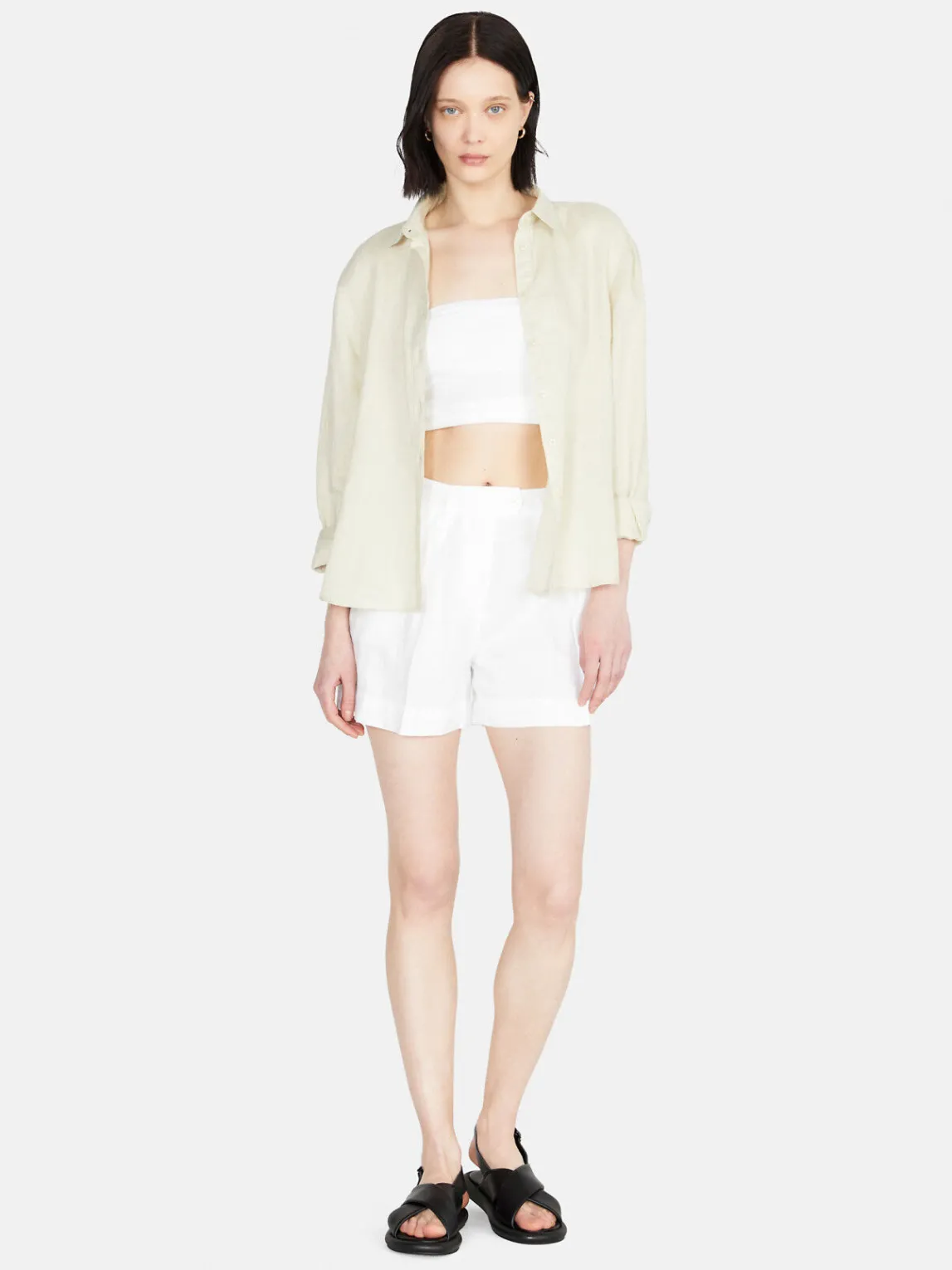 Women Sisley Trousers<100% Linen Shorts