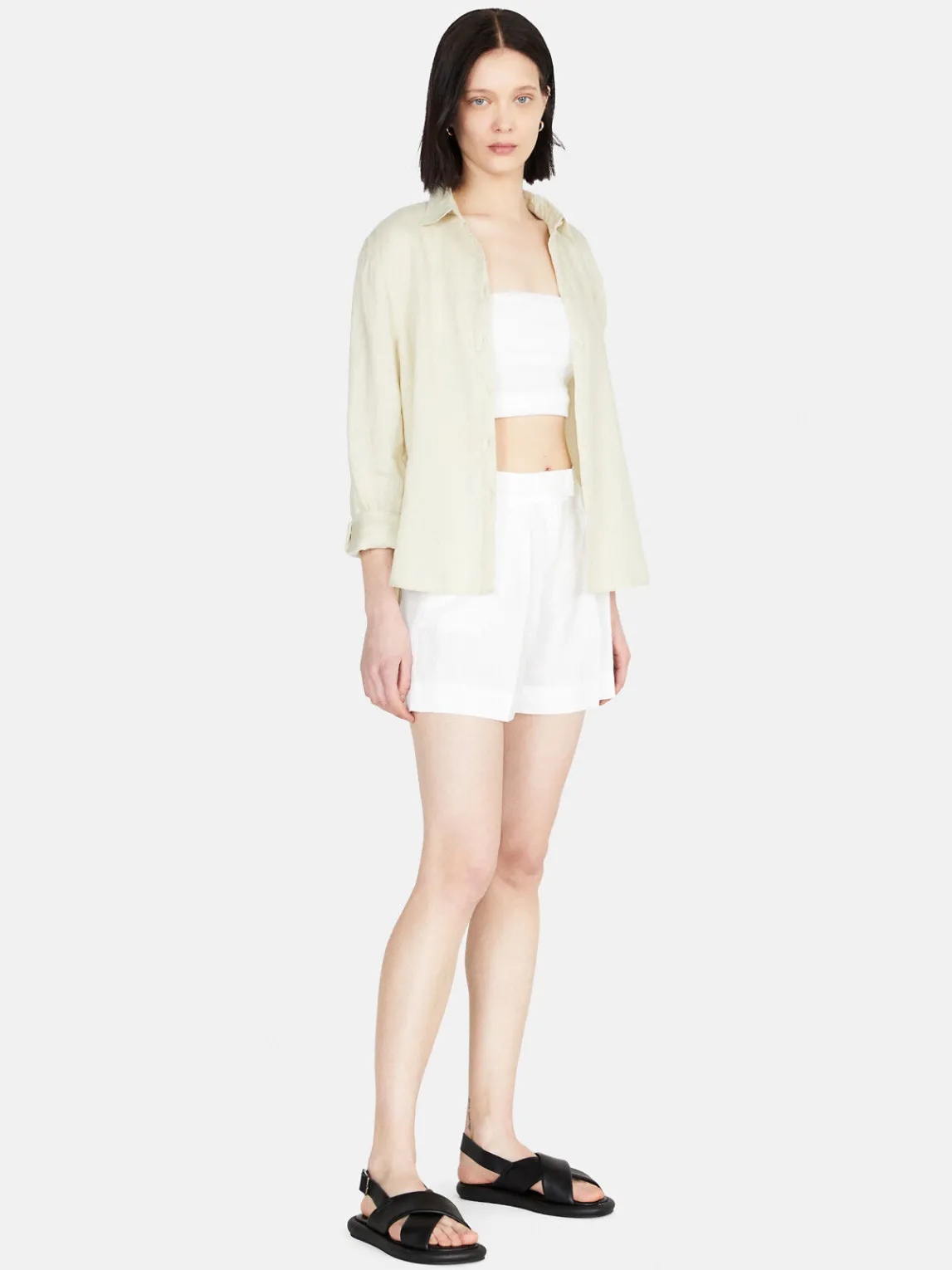 Women Sisley Trousers<100% Linen Shorts