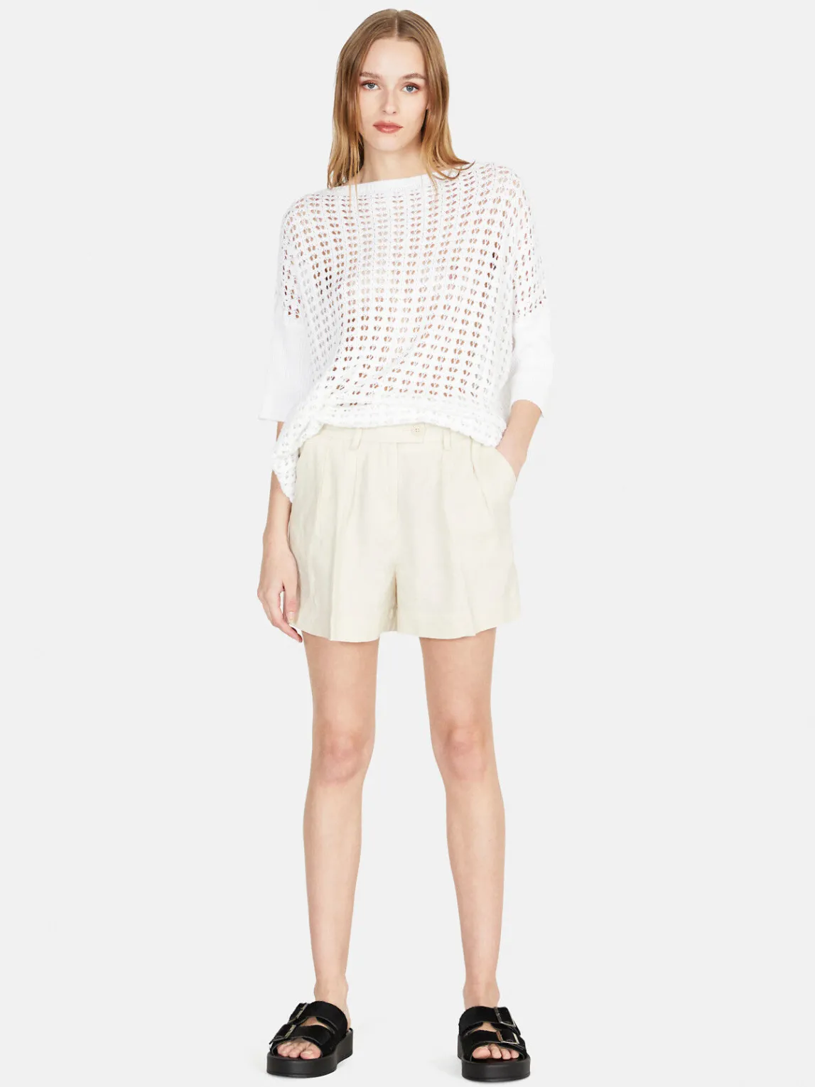 Women Sisley Trousers<100% Linen Shorts