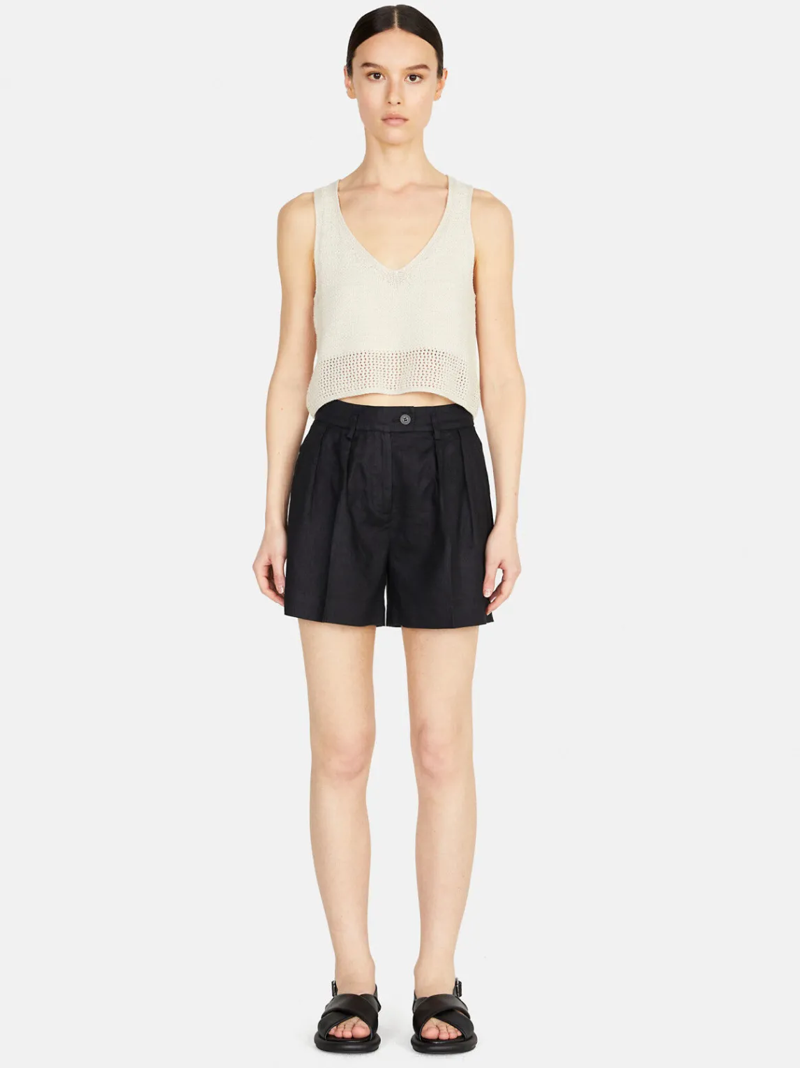Women Sisley Trousers<100% Linen Shorts