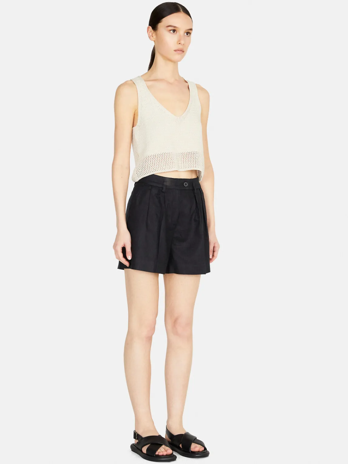 Women Sisley Trousers<100% Linen Shorts