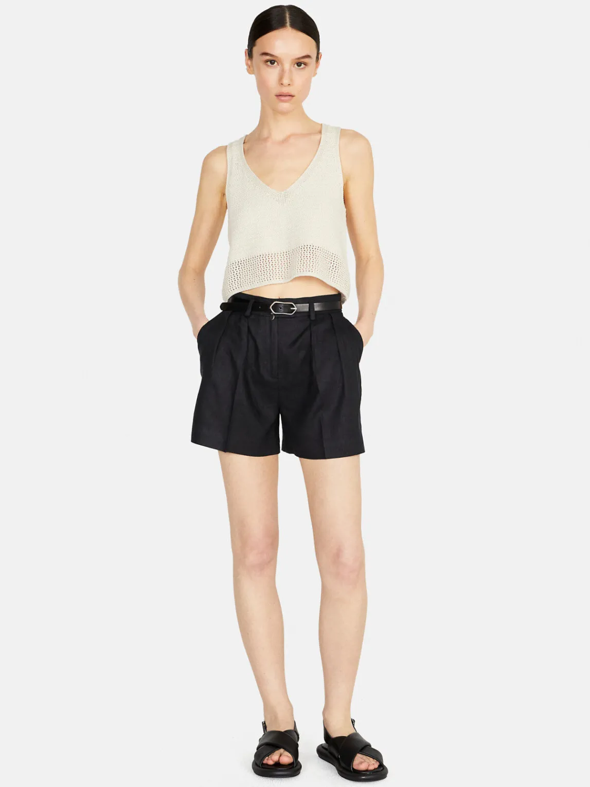 Women Sisley Trousers<100% Linen Shorts
