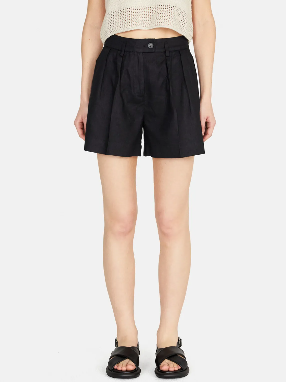 Women Sisley Trousers<100% Linen Shorts