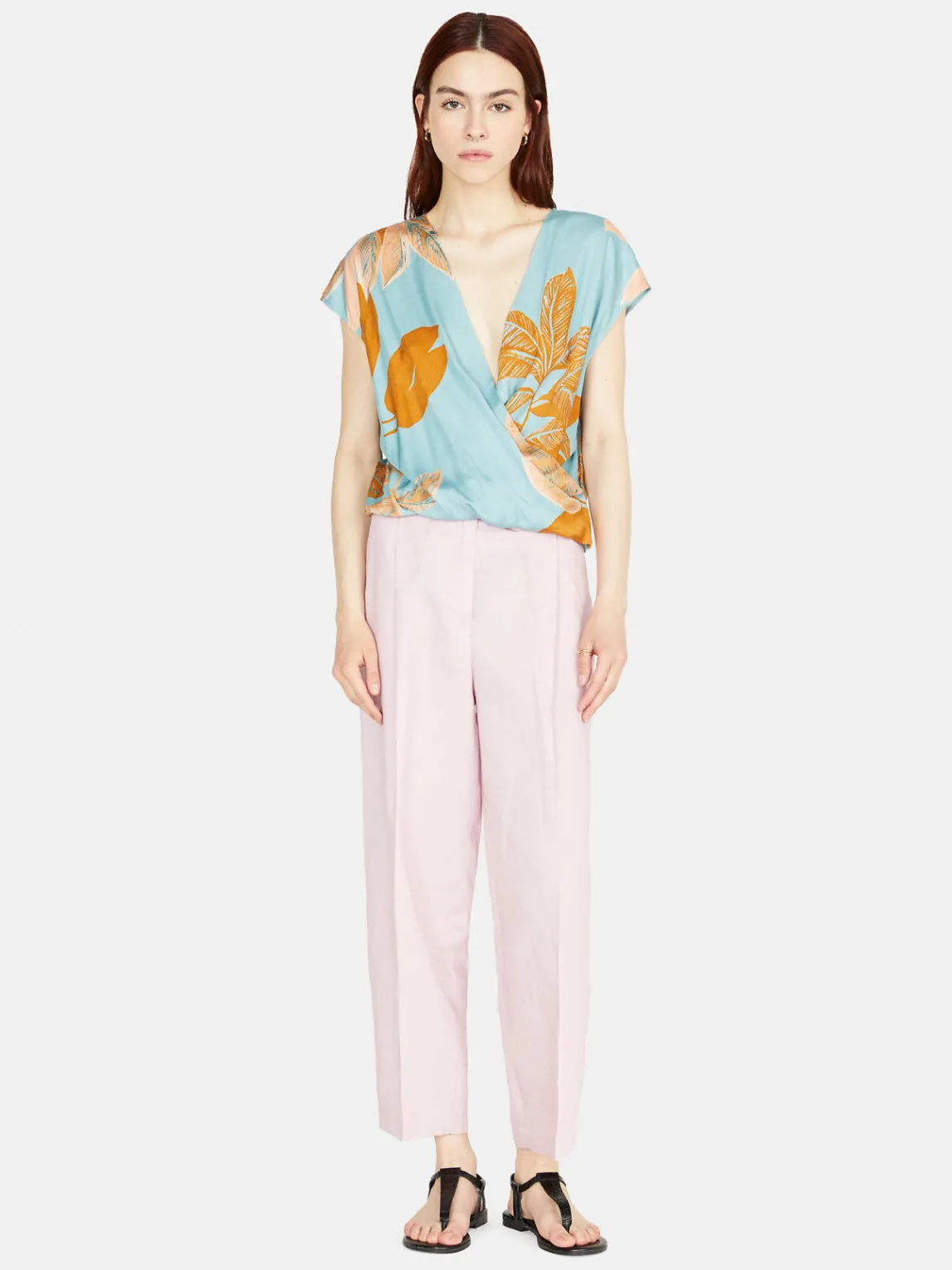 Women Sisley Trousers<Barrel Fit Trousers In Linen Blend