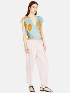 Women Sisley Trousers<Barrel Fit Trousers In Linen Blend