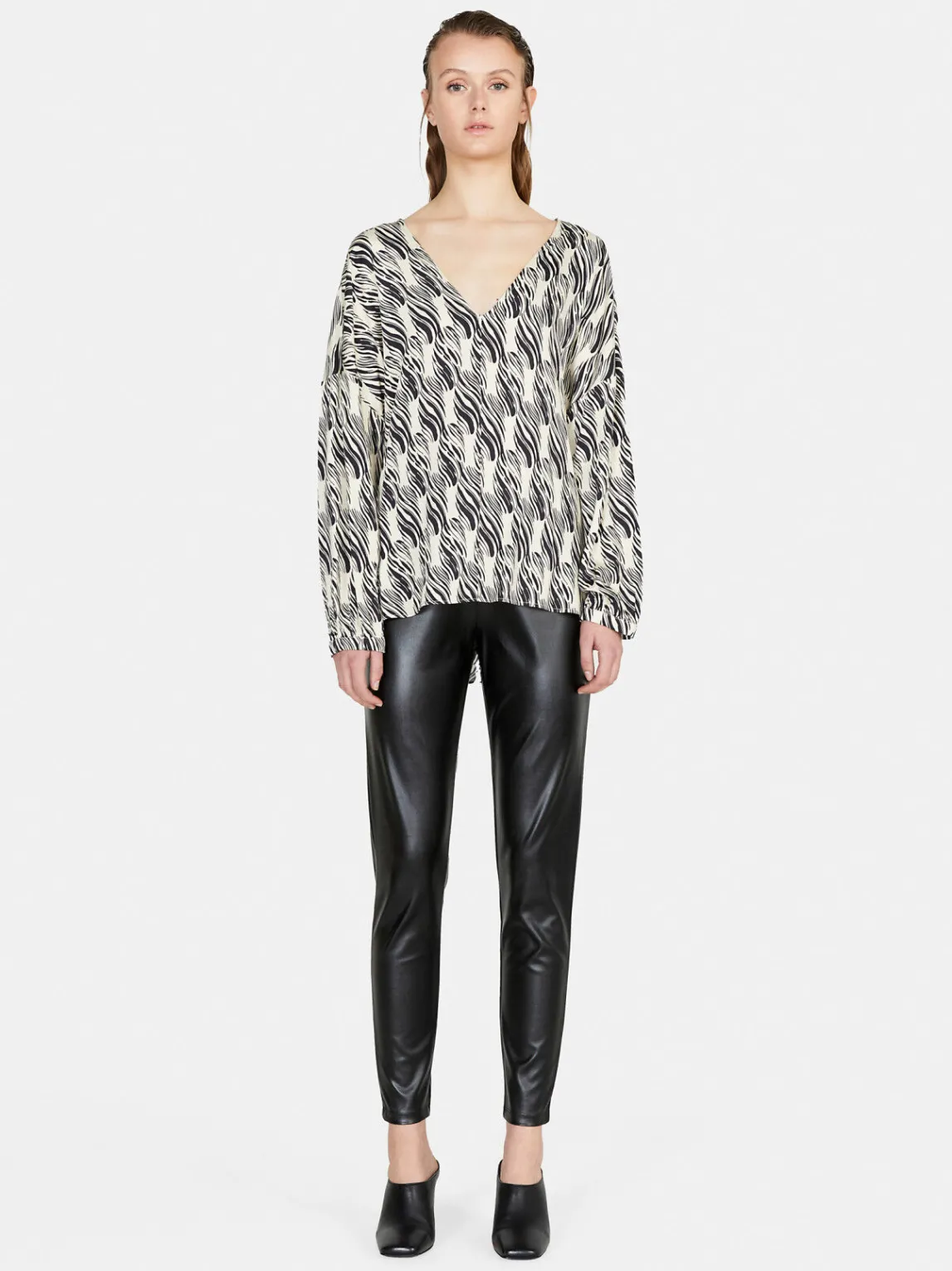 Women Sisley Shirts & Blouses<Blouse In Printed Satin