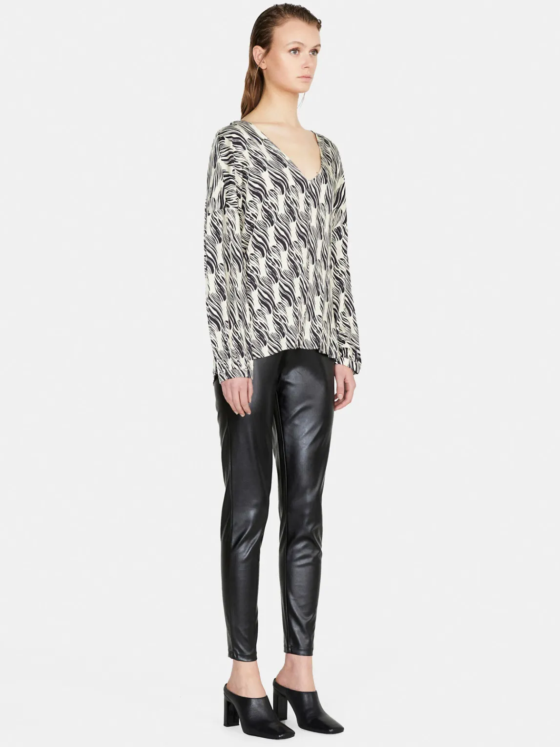 Women Sisley Shirts & Blouses<Blouse In Printed Satin