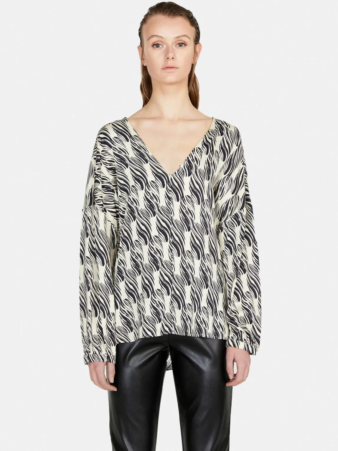 Women Sisley Shirts & Blouses<Blouse In Printed Satin