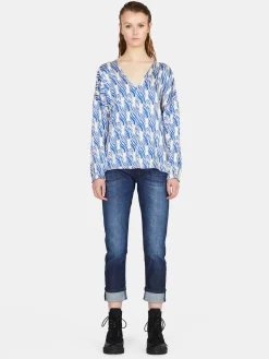 Women Sisley Shirts & Blouses<Blouse In Printed Satin