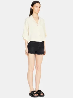 Women Sisley Shirts & Blouses<Boxy Fit Shirt With Short Sleeves