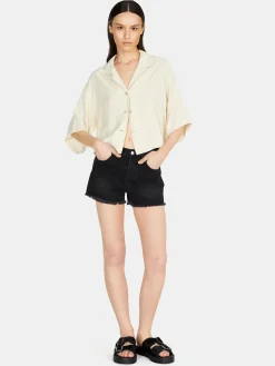 Women Sisley Shirts & Blouses<Boxy Fit Shirt With Short Sleeves