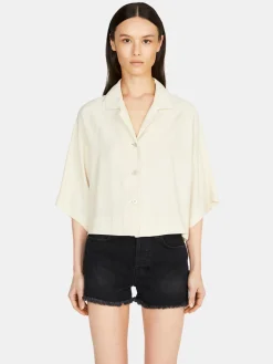 Women Sisley Shirts & Blouses<Boxy Fit Shirt With Short Sleeves