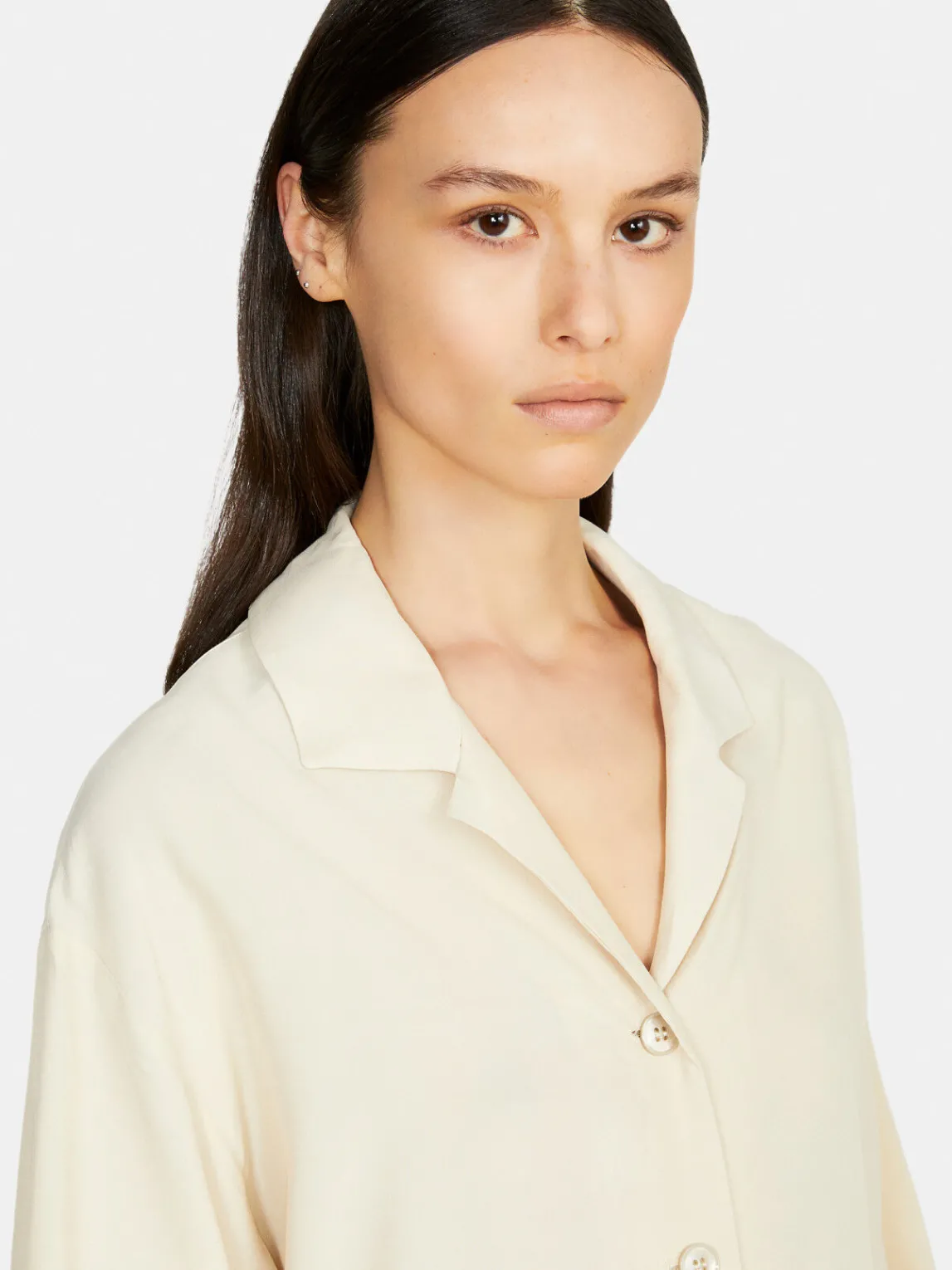 Women Sisley Shirts & Blouses<Boxy Fit Shirt With Short Sleeves