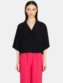 Women Sisley Shirts & Blouses<Boxy Fit Shirt With Short Sleeves