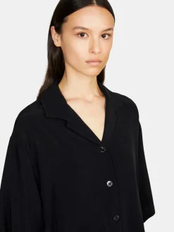 Women Sisley Shirts & Blouses<Boxy Fit Shirt With Short Sleeves