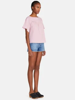 Women Sisley Tops & T-Shirts<Boxy Fit T-Shirt With Gathering