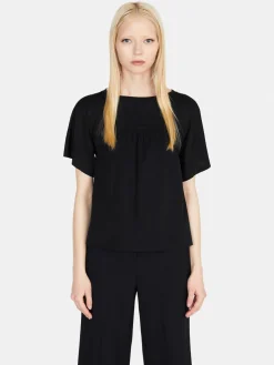 Women Sisley Tops & T-Shirts<Boxy Fit T-Shirt With Gathering