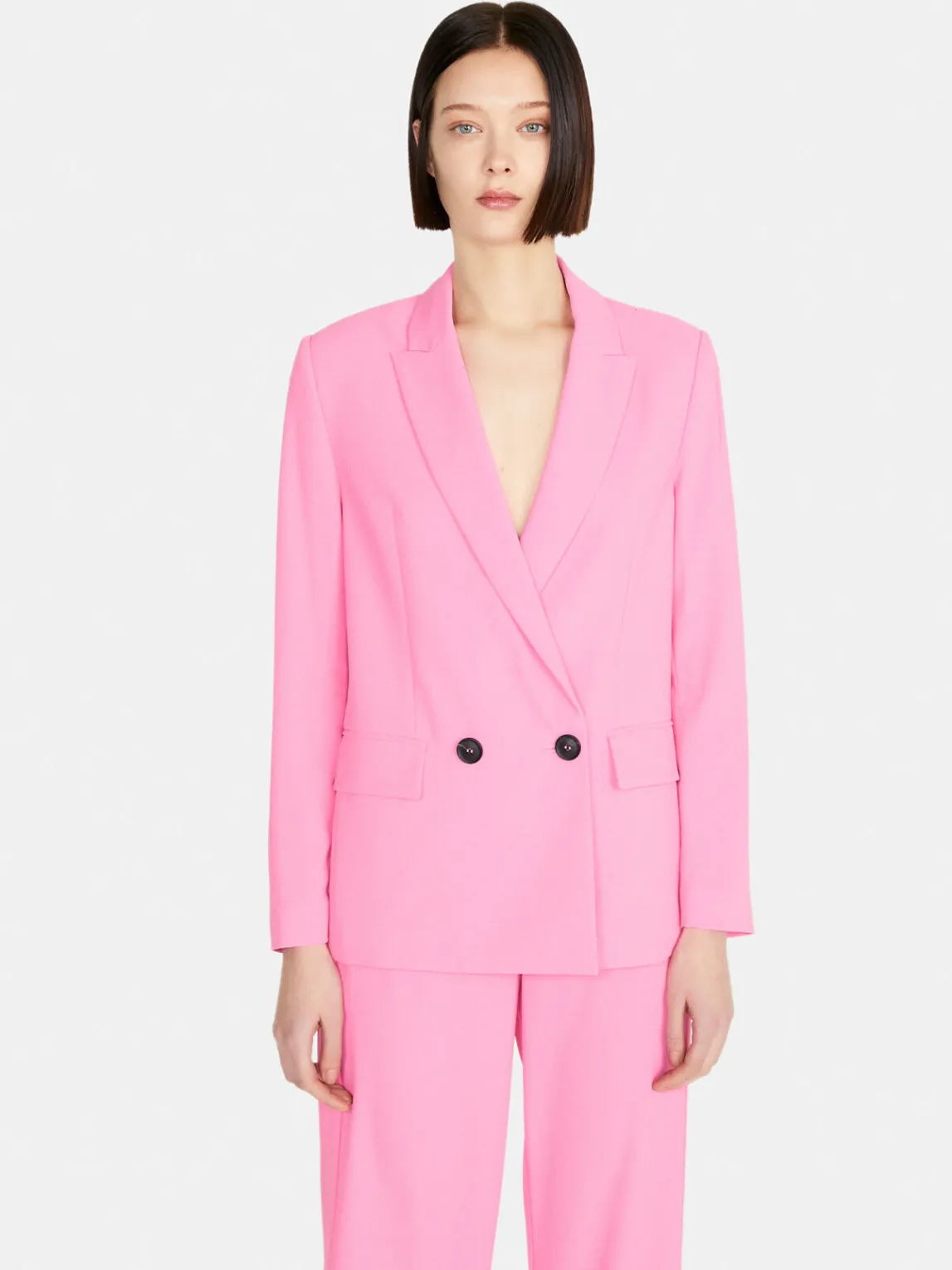 Women Sisley Jackets & Coats<Boy Fit Jacket With Contrasting Detail