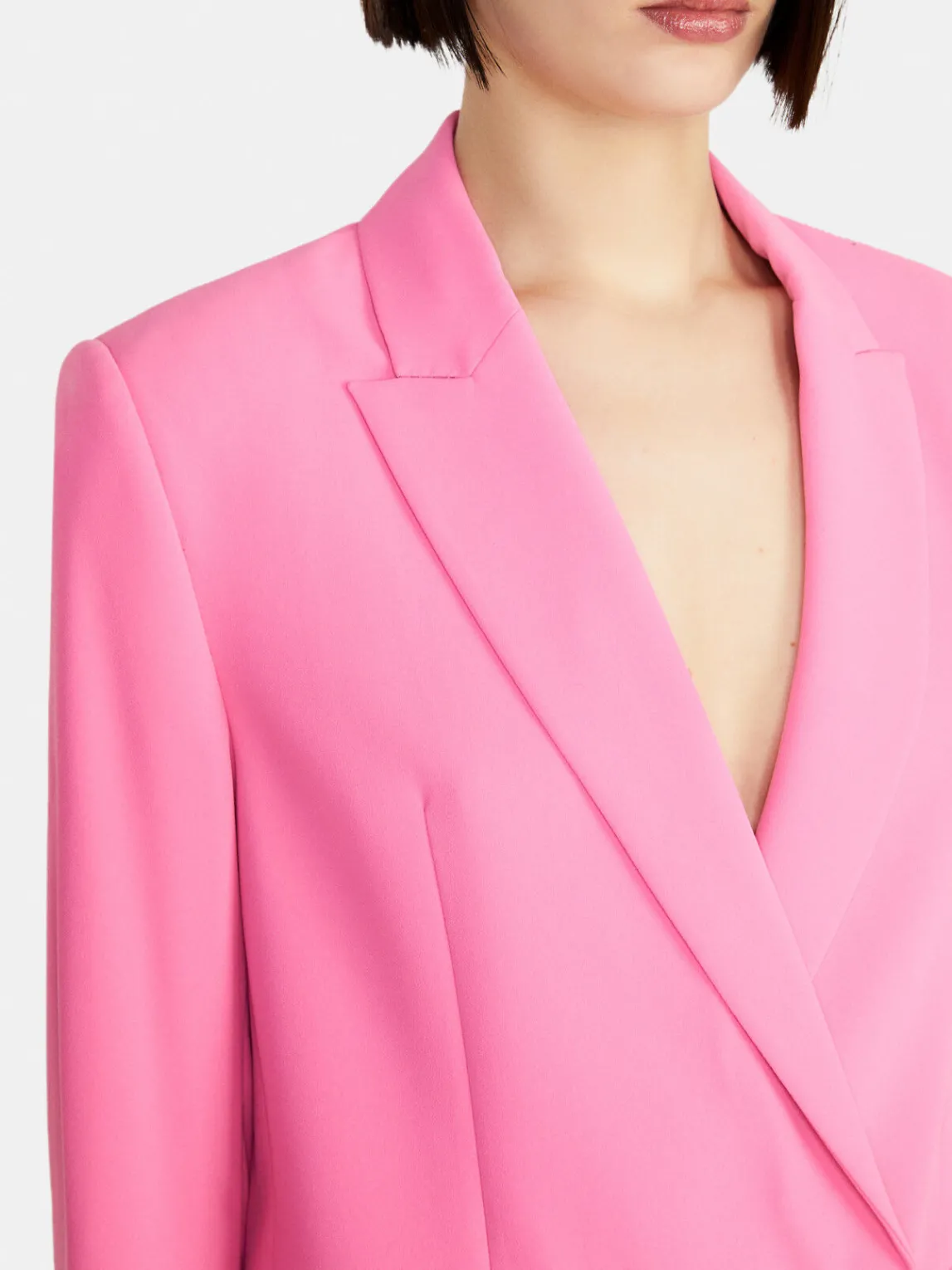 Women Sisley Jackets & Coats<Boy Fit Jacket With Contrasting Detail