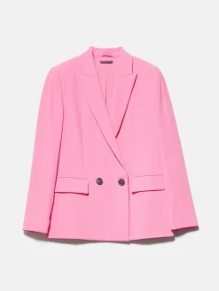 Women Sisley Jackets & Coats<Boy Fit Jacket With Contrasting Detail