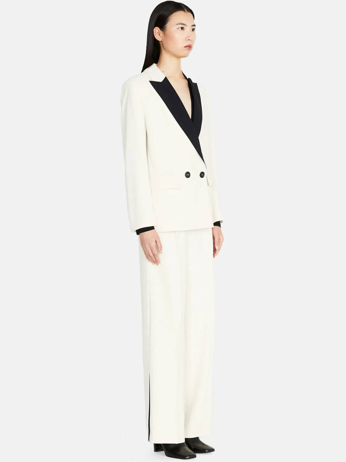 Women Sisley Jackets & Coats<Boy Fit Jacket With Contrasting Detail