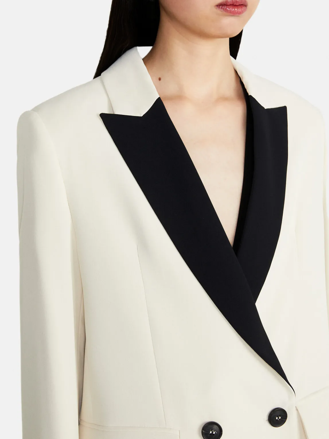 Women Sisley Jackets & Coats<Boy Fit Jacket With Contrasting Detail