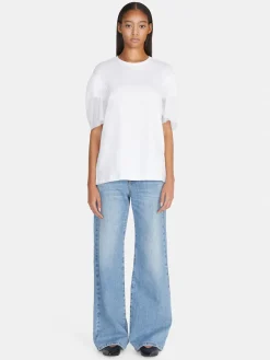 Women Sisley Tops & T-Shirts<Boy Fit T-Shirt With Tulle