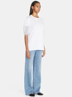 Women Sisley Tops & T-Shirts<Boy Fit T-Shirt With Tulle