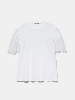 Women Sisley Tops & T-Shirts<Boy Fit T-Shirt With Tulle