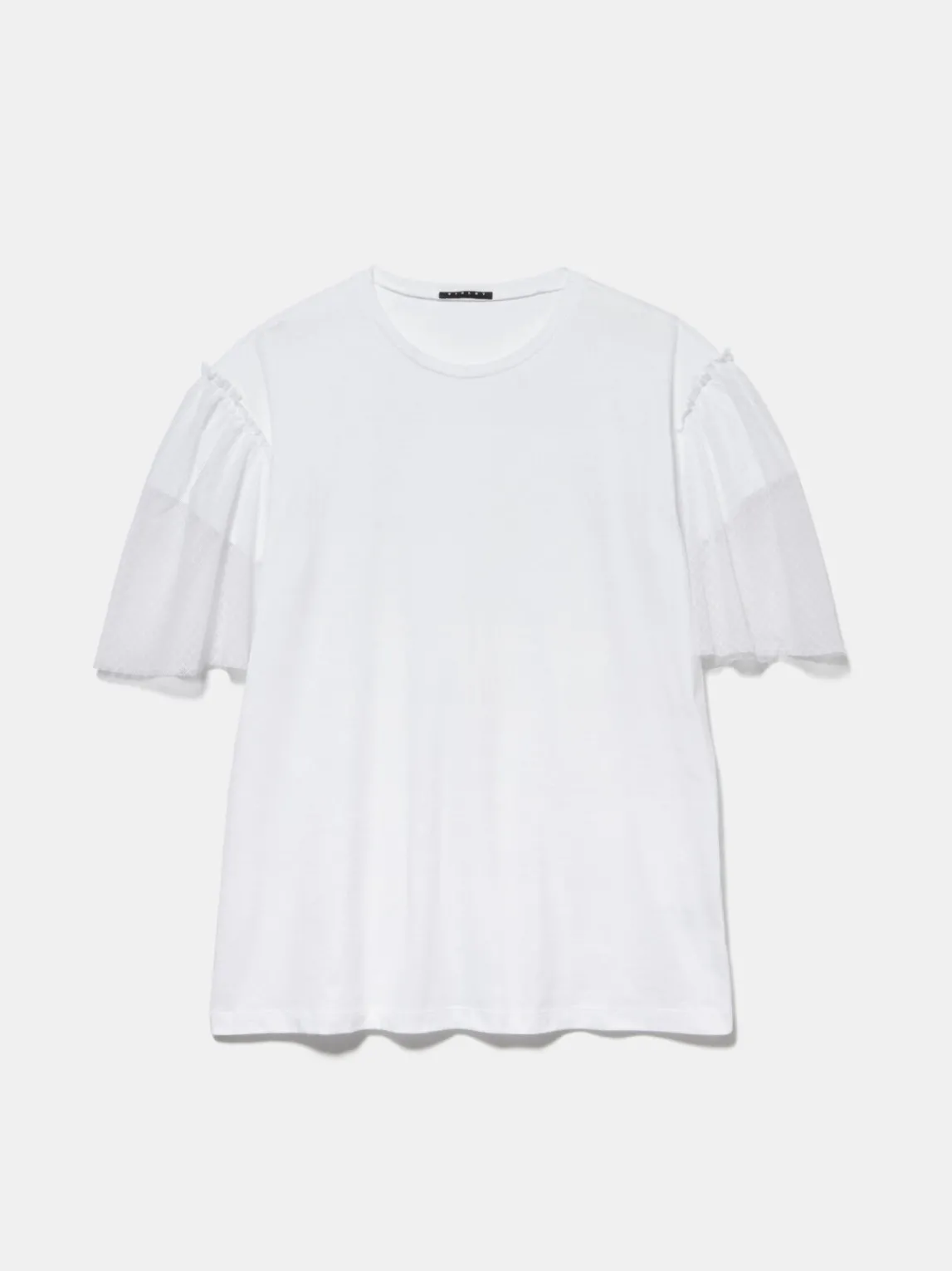 Women Sisley Tops & T-Shirts<Boy Fit T-Shirt With Tulle