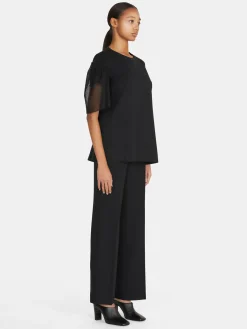 Women Sisley Tops & T-Shirts<Boy Fit T-Shirt With Tulle