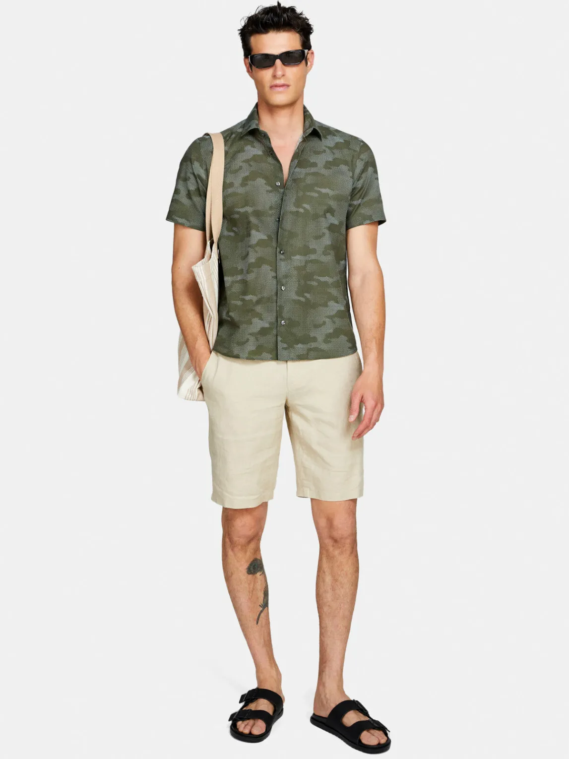 Men Sisley Shirts<Camouflage Shirt